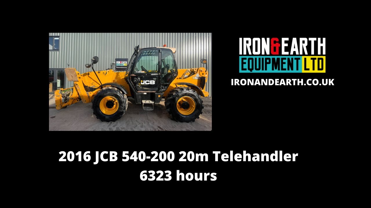 2016 JCB 540-200 20m Telehandler - YouTube
