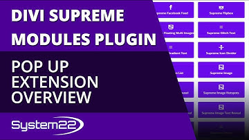 Divi Supreme Modules Pop Up Extension Overview 👈