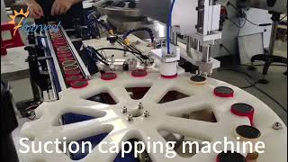 Suction Cap Capping Machine , Automatic Capping Machine for Bottle , Paper Can Press Cap Machine