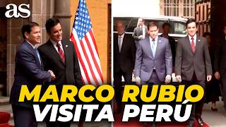 MARCO RUBIO recibe una ÉPICA BIENVENIDA en PERÚ durante su VISITA OFICIAL
