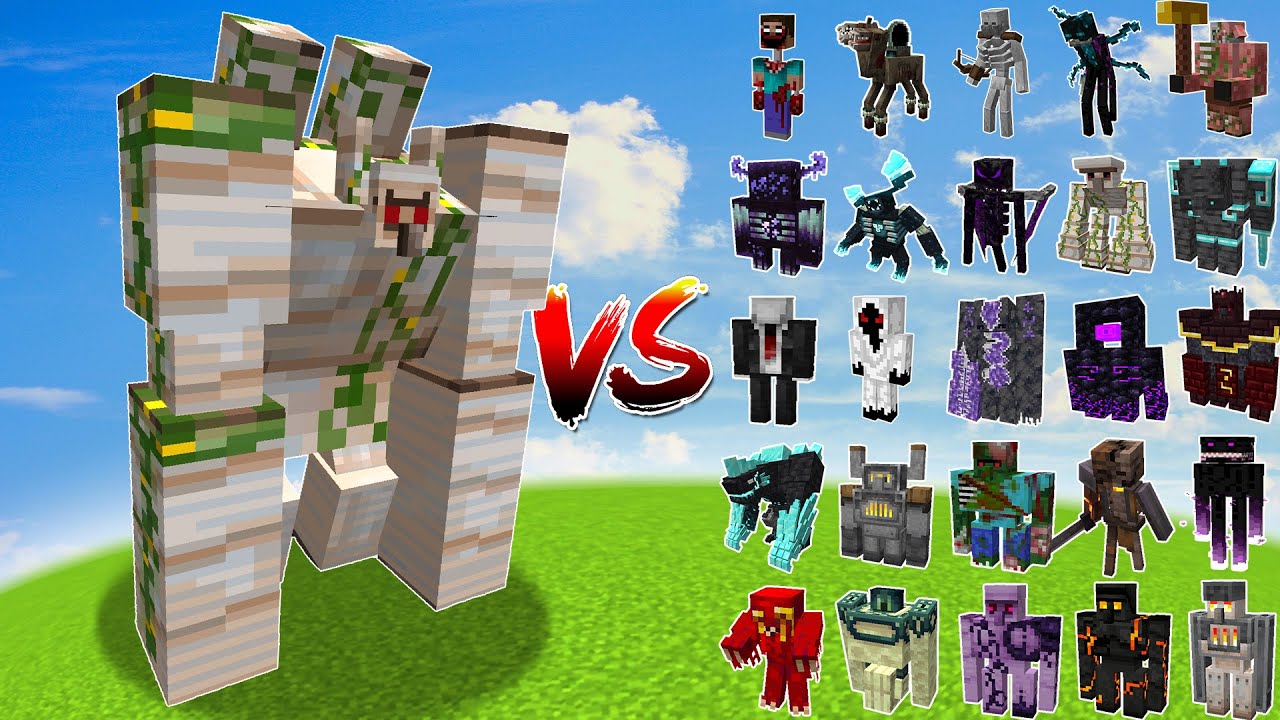 ALPHA MUTANT IRON GOLEM vs All Minecraft Bosses - Minecraft Mob Battle ...