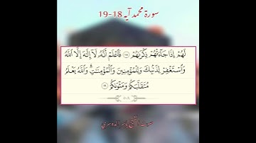 سورة محمد آية 18-19 بصوت الشيخ ياسر الدوسري