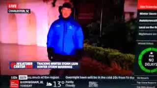 Jim Cantore During Live Shot Gets Kicked Guy Tries To Attack reporter Gets Kicked in the Nuts Cantore Knees Attacker