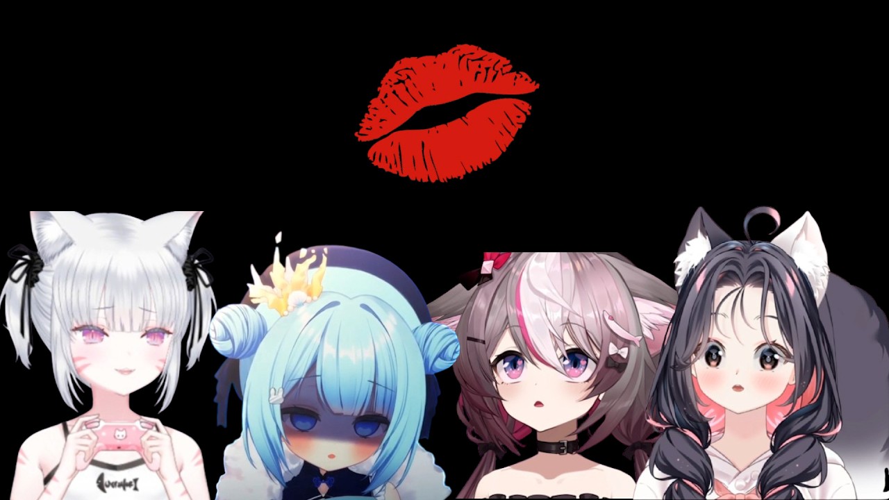 생일 기념으로 뽀뽀해달라 해보았다 (레아나, 나나링, 묭, 냐코냥)