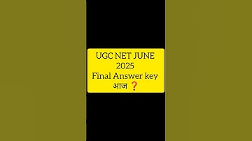 UGC NET JUNE 2025 Final Answer Key#UGCNET2025  #UGCNETJune2025  #UGCNETResult2025  #UGCNETResultDate