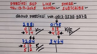 RUMUS JITU SGP KEPALA EKOR HARI INI || PREDIKSI SGP 13 JULI 2025 #BOCORAN SGP HARI INI