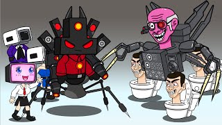 Skibidi Toilet Animation Boss Fight | Spider Speakerman, Tv Woman Vs Scientist Skibidi Toilet