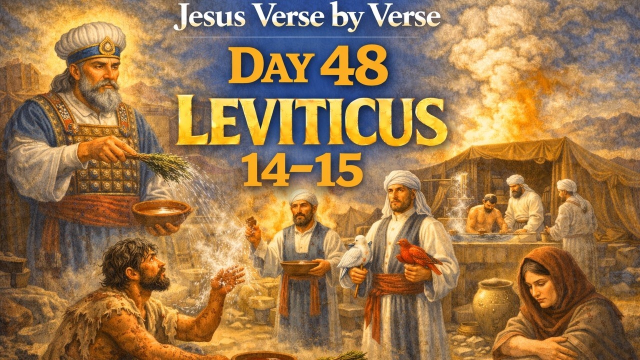 📖 Bible in a Year - Day 48: Leviticus 14–15 (Cleansing the Unclean and Purity Before God)