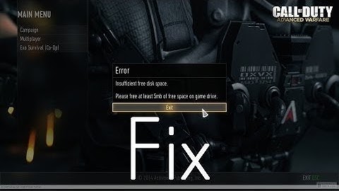 Call of Duty Advance warfare "Free at least 5mb" error fix 100% working solution with proof!!