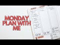 QUICK and DIRTY MONDAY PLAN WITH ME - Bullet Journal Plan with me