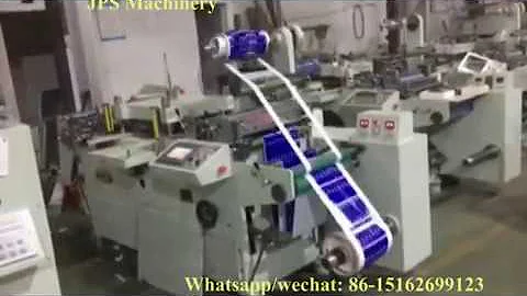 JPS-420A Auto high speed adhesive label sticker  flatbed die cutting machine to Turkey ( 300T/M )