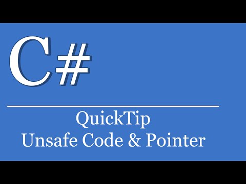 QuickTip #100 - C# Tutorial - unsicherer Code und Pointer | Visual Studio | .NET | unsafe execution