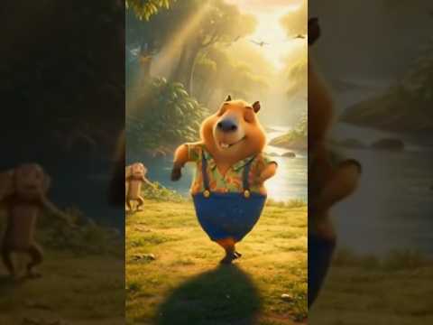 Milo Saves the River 💪🏽🌊 | Lifting the Fallen Tree     #youtubeshorts #dance#music #funny #comedy