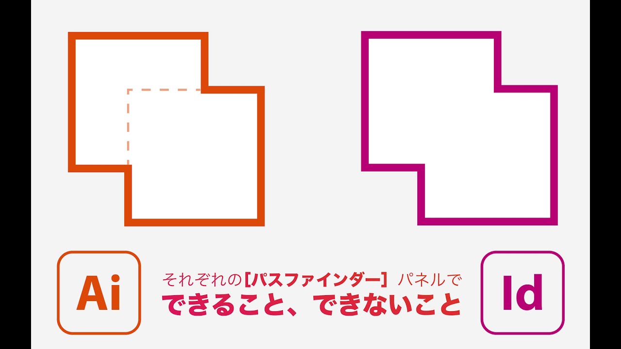 Illustrator Indesign それぞれの パスファインダー パネルでできること できないこと Youtube