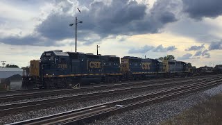 CSX GP38-2, GP40-2, & YN2 GP40-2 Pulling Steel Train