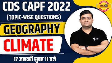 CDS/CAPF 2022 Geography Class | Geography Climate Class for cds | Geography Climate by Raushan Sir