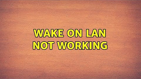 Ubuntu: Wake On Lan not working (2 Solutions!!)