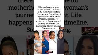Rihanna at 33, Ashanti at 43, Janet at 50 – Proof There's NO Deadline for Motherhood ❤️ #shorts