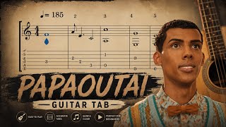 Afra Soul - Papaoutai Fingerstyle Guitar Tutorial | Easy TAB
