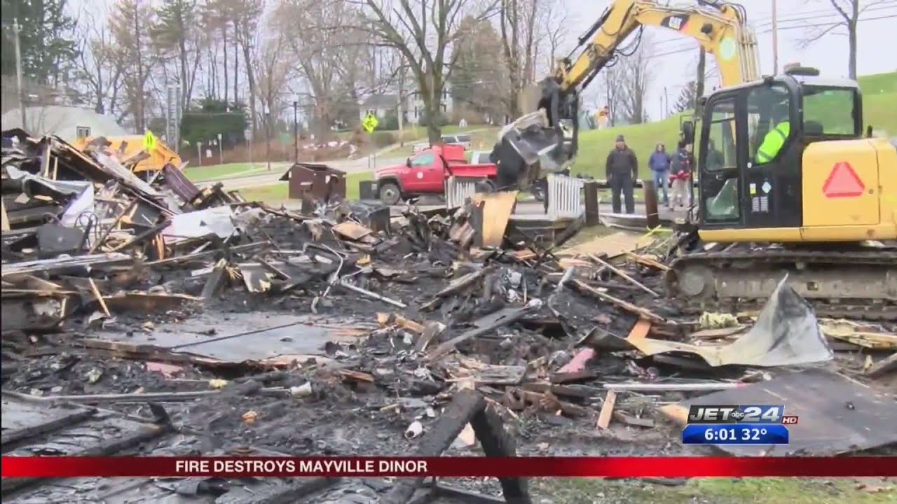 Mayville Diner in New York destroyed by fire YouTube