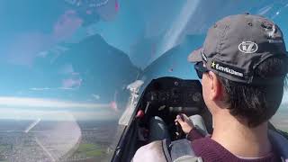 Spin entry and recovery training on a glider