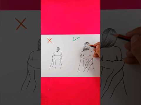 رسم صح وخطأ رسم فتاة كيوت بطريقة صح وخطأ للمبتدئين  رسم سهل