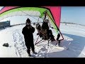 Экстрим  Полет Зимой-20 мороза  140 км/ч на Дельтаплане-Russian Extreme Flight -20 frost