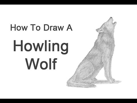 Wolf Howling Drawing Easy | How to Draw a Wolf Howling At The Moon Step by  Step - YouTube