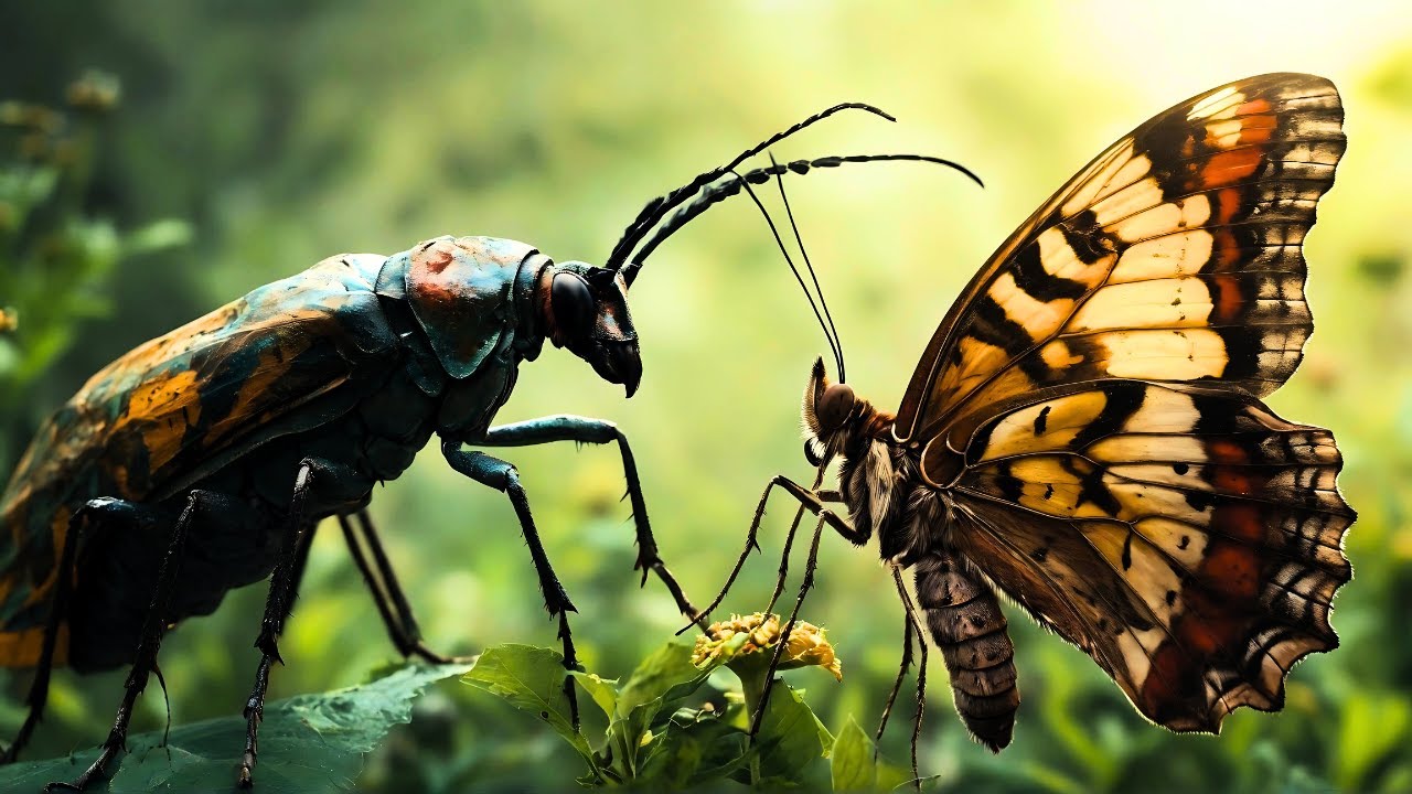 What If Giant Bugs Never Went Extinct? Butterfly Vs. Moth
