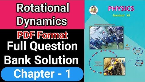 rotational dynamic question bank solution | Class 12 Maharashtra Board Physics Question Bank Answer