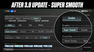 🔴 3.9 Update Super Smooth Graphics Not Showing On BGMI & PUBG | How To Enable Super Smooth BGMI