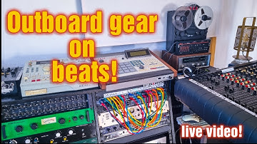 Making a beat with outboard gear, mpc60 live!