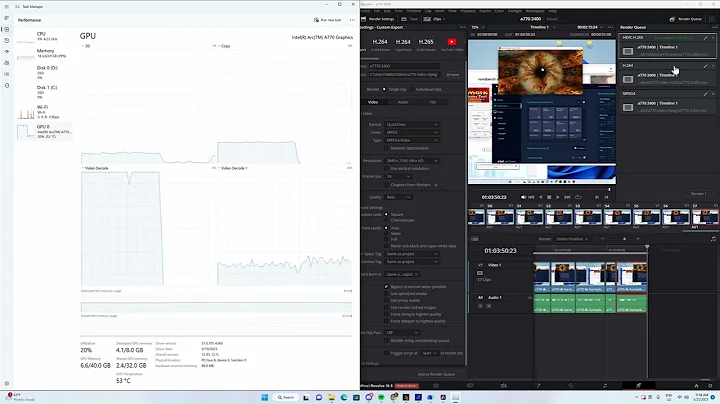 Optimizing Render Output in DaVinci Resolve with Intel ARC A770