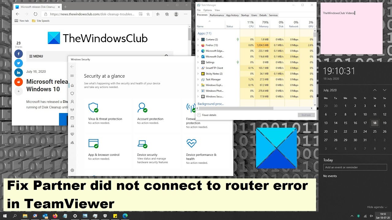 Update New Fix Partner did not connect to router error in TeamViewer
