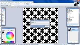 How to make a Jigsaw pattern using Paint.NET using only one layer: Plugins required: 1-Grid/CheckerBoard Maker 2- Point Warp 3-