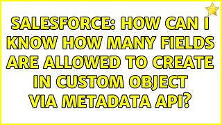 Salesforce: How can I know how many fields are allowed to create in custom object via Metadata API