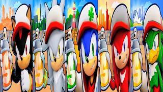 Best 5 Sonic Dash Characters 🆚 Boss Fight - Sonic, Shadow, Silver, Jett & Knuckles