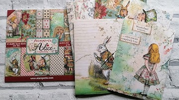 Alice in Wonderland Junk Journal - Using Stamperia Papers and No Digitals! - Signature Cover Pages