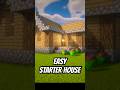 Minecraft Starter House Easy Tutorial Build Showcase #minecraft #starterhome #shorts