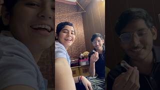 First time Bhai k Saath kiya Makeup Challenge 💄 #shorts #trending #viral #makeup #vlog #minivlog