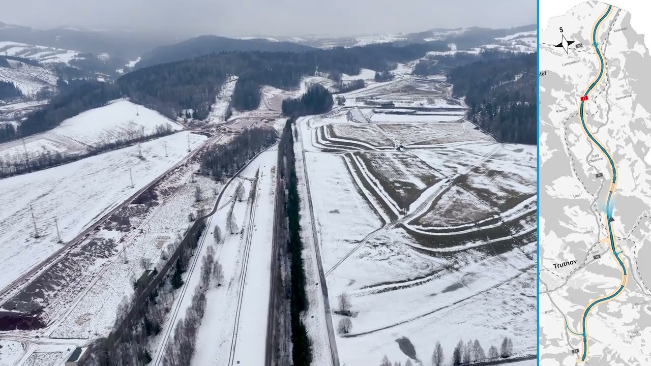 D11 - postup výstavby leden 2026