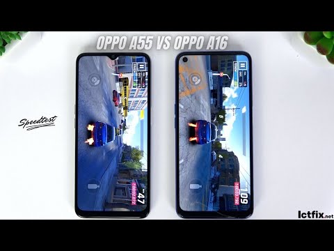 Oppo A55 vs Oppo A16 | Video test Display, SpeedTest, Comparison