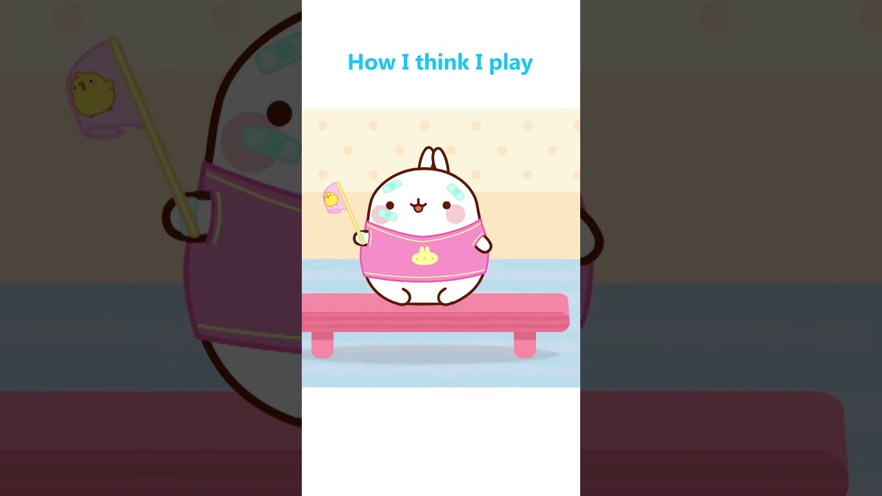 How I think I play #shortsfeed #funnycartoon #molang #comedy #memes