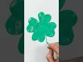 Glitter Shamrock Acrylic Painting for Kids! Saint Patrick Day! #shortsvideo #painting #art #shorts