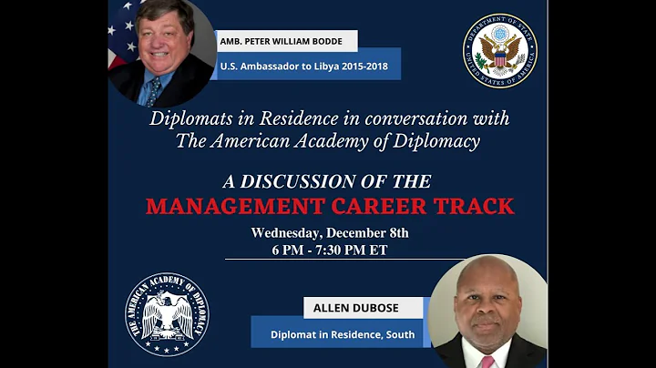 Management Career Track with Ambassador Peter Will...