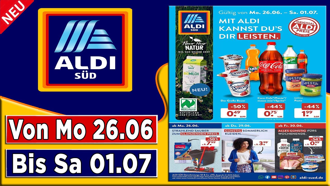 Aldi Süd Werbung Angebote im Prospekt ab Montag, 26.06.2023 YouTube