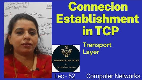 Lec52 - Connection Establishment in TCP  | Three way hand Shaking | Computer Networks