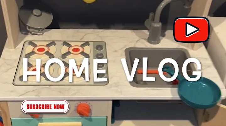 Home Vlog / Kids Wooden Kitchen Set Up ( First Vid...