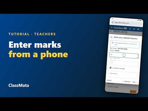 How to Enter Student Marks from a Phone – ClassMata Teacher Tutorial