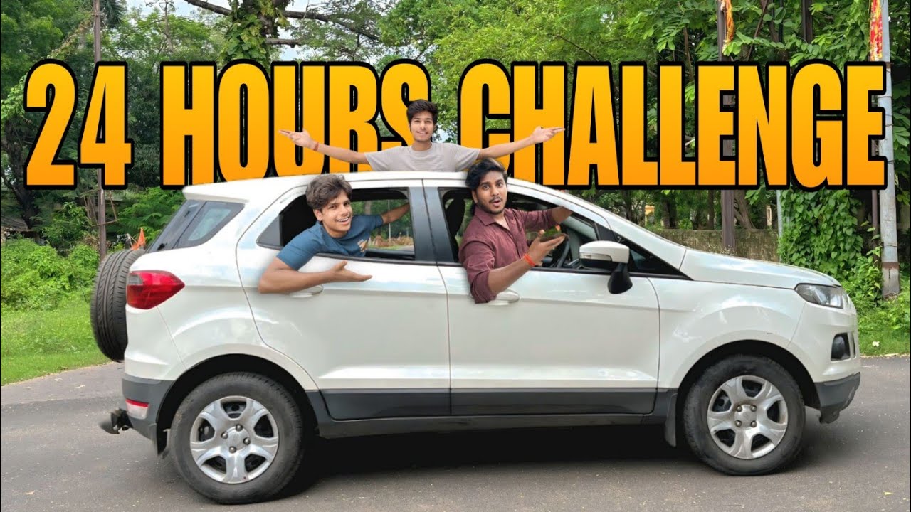 Auto Challenge Living 24 Hours in Car Challenge Full day in Car 🚗 - YouTube
